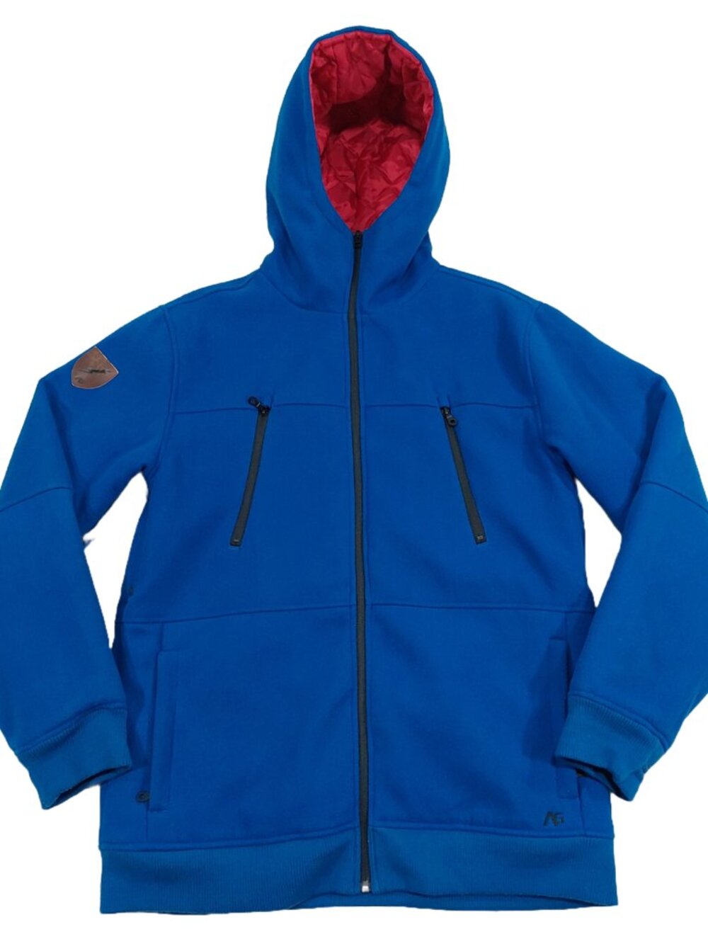 Burton Analog AG Mens Large Faux Wool Ski Parka Jacket Insulated Blue Snowboard
